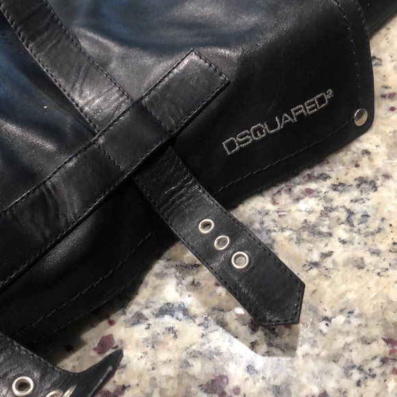 DSQUARED2  black and red high heel boots. Size 37 1/2 - Picture 7 of 9